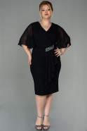 Short Black Large Size Dress ABK1581