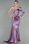 Long Lavender Satin Evening Dress ABU2831