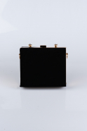 Black-Gold Suede Box Bag SH809