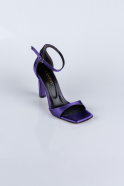 Purple Satin Evening Shoe AB700