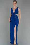 Long Sax Blue Prom Gown ABU2845