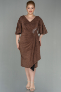 Midi Copper Oversized Evening Dress ABK1625
