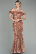 Long Copper Evening Dress ABU2881