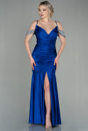 Long Sax Blue Mermaid Evening Dress ABU2899