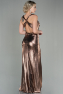 Long Copper Plaster Fabric Evening Dress ABU2900