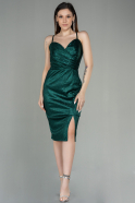 Midi Emerald Green Invitation Dress ABK1636