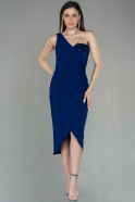 Short Sax Blue Invitation Dress ABK1635