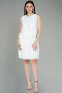 White Short Invitation Dress ABK782