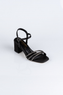 Black Satin Evening Shoe ABS1104