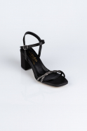Black Satin Evening Shoe ABS1109
