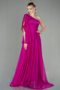 Long Fuchsia Chiffon Evening Dress ABU1755