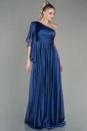 Long Grey-Indigo Chiffon Evening Dress ABU1755