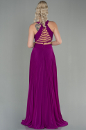 Long Fuchsia Chiffon Evening Dress ABU2910