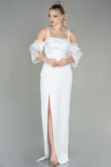 Long White Invitation Dress ABU2911