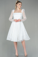 Midi White Night Dress ABK1651