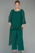 Emerald Green Long Chiffon Evening Dress ABT083