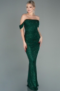 Long Emerald Green Scaly Evening Dress ABU2780