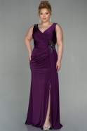 Long Purple Large Size Dress ABU2927