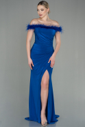 Long Sax Blue Mermaid Evening Dress ABU2941