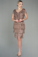 Short Mink Scaly Invitation Dress ABK1675