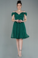 Short Emerald Green Invitation Dress ABK1664