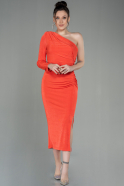 Midi Orange Invitation Dress ABK1670