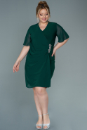 Emerald Green Short Chiffon Evening Dress ABK1294