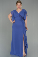 Lila Long Chiffon Plus Size Evening Dress ABU2928
