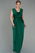 Long Emerald Green Plus Size Evening Dress ABU2974
