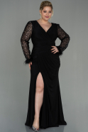 Long Black Oversized Evening Dress ABU2976