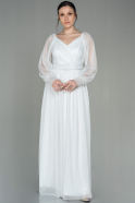 Long White Evening Dress ABU2981