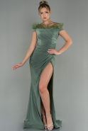 Olive Drab Long Evening Dress ABU2906