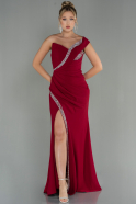 Long Burgundy Plus Size Evening Dress ABU3006