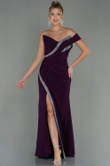 Long Purple Plus Size Evening Dress ABU3006