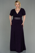 Dark Purple Long Plus Size Evening Dress ABU2311