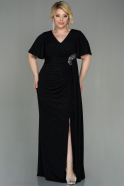 Long Black Plus Size Evening Dress ABU2977