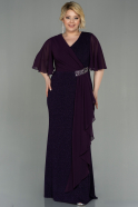 Dark Purple Long Plus Size Evening Dress ABU2651