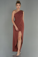 Long Light Brown Prom Gown ABU2999
