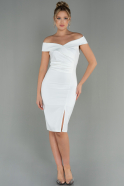 White Short Invitation Dress ABK1572
