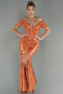 Long Orange Evening Dress ABU3002