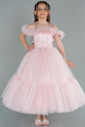 Long Powder Color Kid Wedding Dress ABU3034