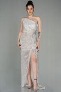 Long Beige Scaly Evening Dress ABU3054