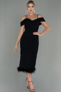 Midi Black Invitation Dress ABU3062