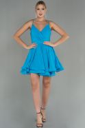 Mini Blue Chiffon Night Dress ABK1695