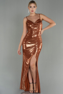 Long Orange Prom Gown ABU3057