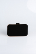 Black-Gold Suede Box Bag SH802