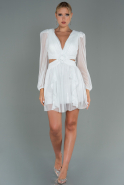 Short White Invitation Dress ABK1743