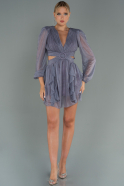 Short Lavender Invitation Dress ABK1743