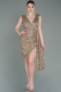 Midi Gold Scaly Invitation Dress ABK1747
