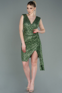 Midi Olive Drab Scaly Invitation Dress ABK1747